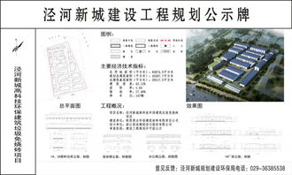 泾河新城高科技环保建筑垃圾免烧砖项目 建设工程规划许可前公示